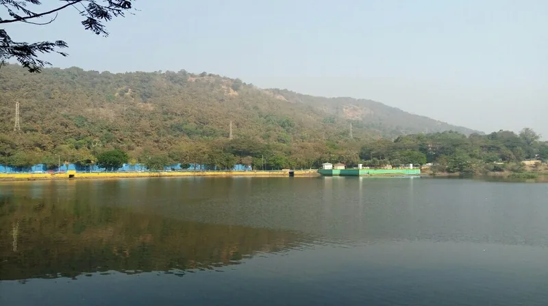 Upvan Lake and the surrounding hills in Thane West