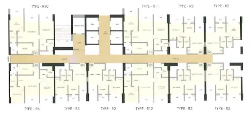 22nd to 25th 27th to 30th Floor Plan B2 Wing
