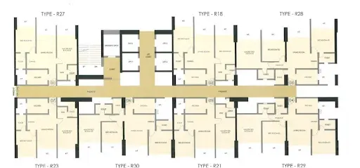 32nd to 35th 37th to 40th  42nd to 45th Floor Plan B2 Wing