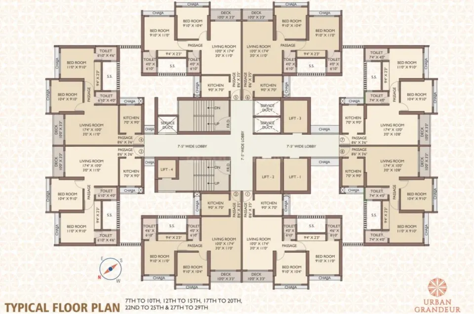 Urban Grandeur Bldg 2 Cluster Plan