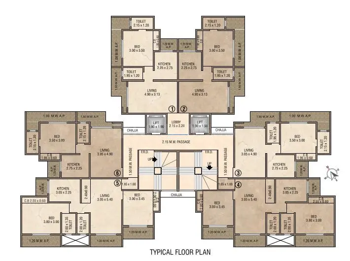 Elanza Wing A Typical Cluster Plan