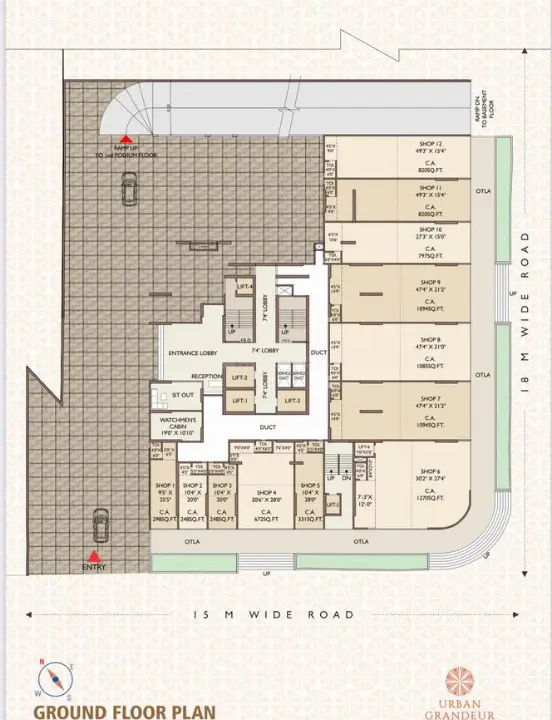 Urban Grandeur Bldg 2 Cluster Plan for ground Floor