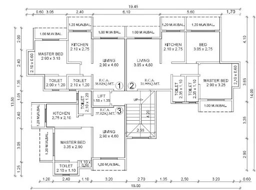 1st to 7th Floor Plan B Wing