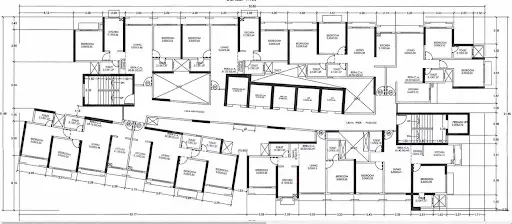 1st to 3rd, 5th to 8th, 10th to 13th, 15th to 18th, 20th to 23th, 25th to 28th, 30th to 33th & 35th Floor Plan Tower