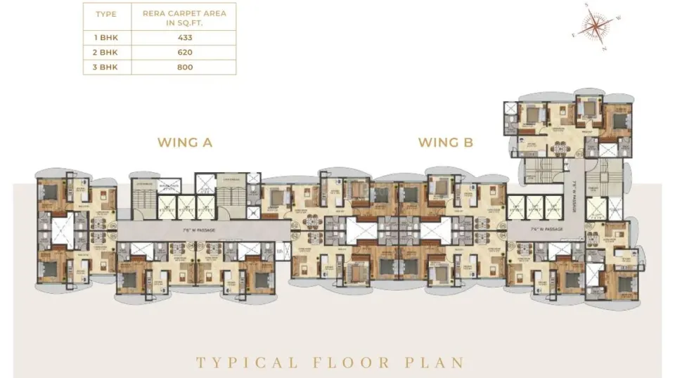 SK Imperial Garden Wing A & B Typical Cluster Plan