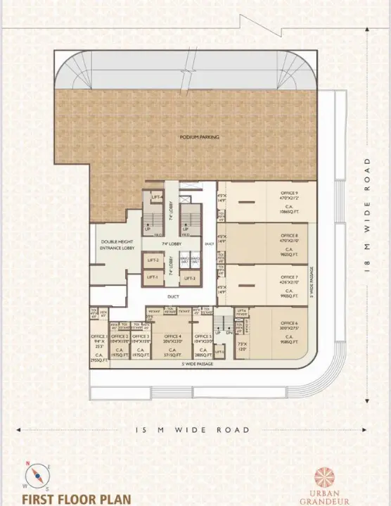 Urban Grandeur Bldg 2 Cluster Plan for 1st Floor