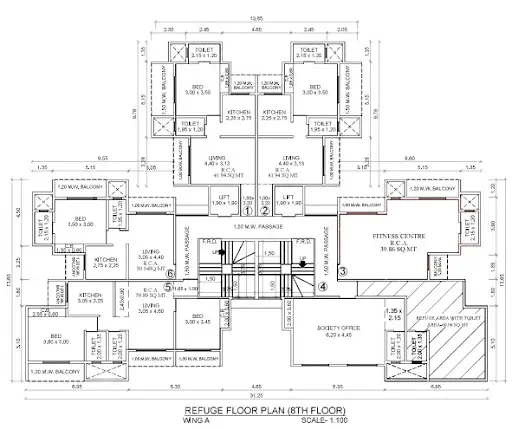 8th Floor Plan A Wing