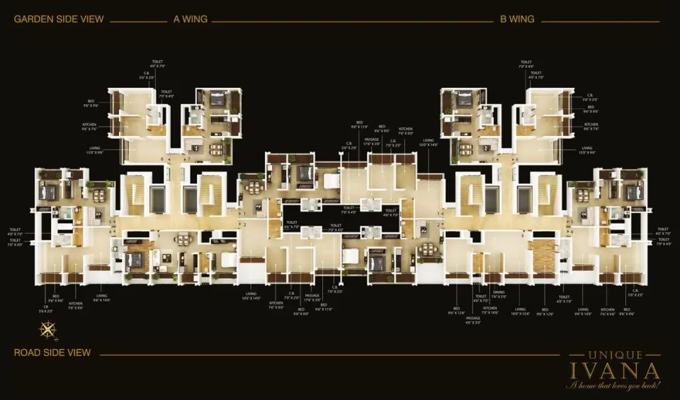 Type - A, B Typical Cluster Plan
