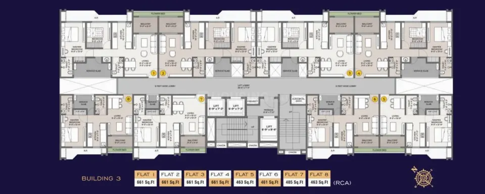 Building No 1 Cluster Plan