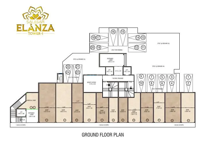 Elanza Wing A Cluster Plan for Ground Floor