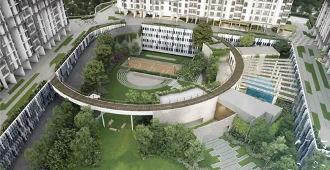 Godrej Emerald — Landscaped courtyard and outdoor spaces