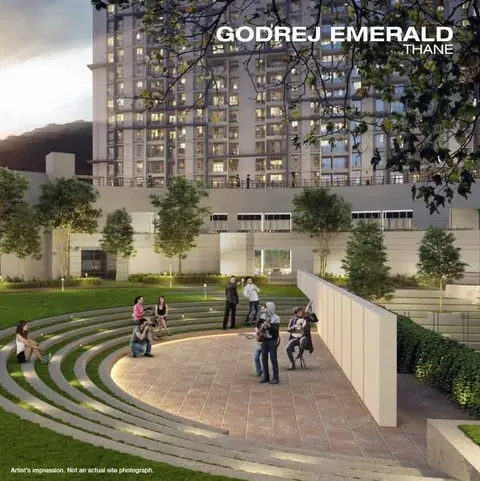 Godrej Emerald — Landscaped courtyard and outdoor spaces