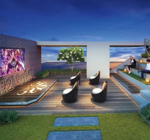 Ruparel Premia — Rooftop amphitheatre · project illustration