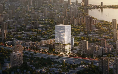 One Business Bay — Aerial project elevation · illustration