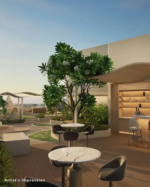 Rustomjee 180 BayView — Rooftop lounge preview