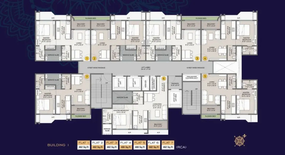 Building No 1 Cluster Plan