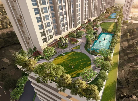 Runwal Avenue — Exterior and landscaped podium concept — artist’s impression