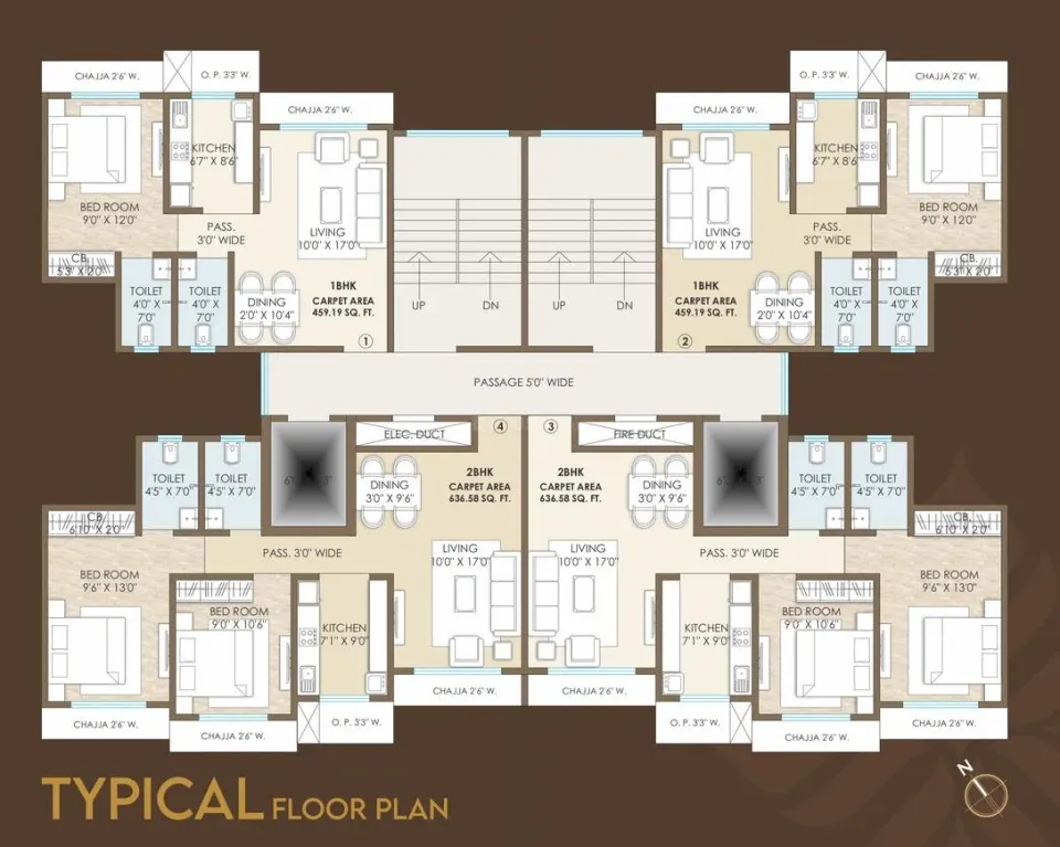 Unique Estate Type C Wing D Cluster Plan