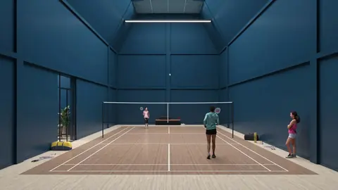 Mahindra Vista — badminton court visual